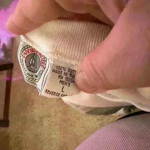 CAPE AISLE KNITTERS | VINTAGE GOLF white sweatshirt | SIZE LARGE | - Picture 7 of 7